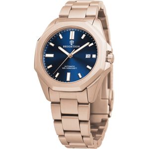 Horloge Heren Automatisch - Heren horloge - Polshorloge - Horloges voor mannen - Waterdicht - Saffierglas - 316L roestvrijstaal - Rose/Blauw