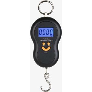 Draagbare elektronische weegschaal - tot 45kg - zwart