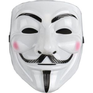 Anonymous Masker - Wit - V for Vendetta - Guy Fawkes - Halloween - Carnaval