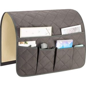bed en bank organizer - Opbergen - Opbergzak - Bedopberger - Bankopberger - Bed opbergzak - Bedside Pocket Opbergzak Grijs - Tijdschriftenhouder - Sofa Stoel Bank - Armsteun Organizer - 50*90cm