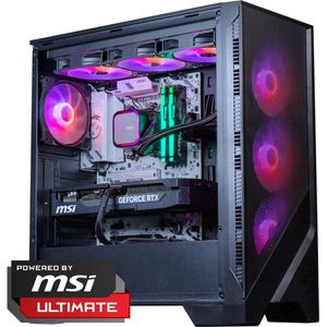 FlowUp x Powered By MSI - De Tuigtop Gaming PC - Don Kaaklijn - AMD Ryzen 7 9800X3D - NVIDIA RTX 5080 16GB - 32 GB DDR5 RAM - 2TB - Waterkoeling