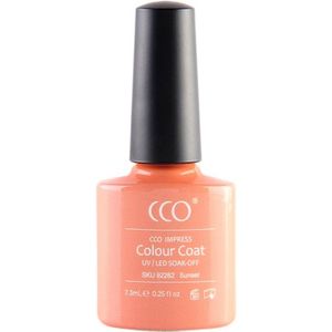 CCO Shellac - Gel Nagellak - kleur Sunset 92262 - GeelOranje - Dekkende kleur - 7.3ml - Vegan