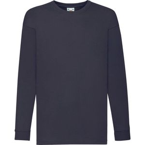 Fruit Of The Loom T-shirt met lange mouwen voor kinderen / kindjes (Donker Marine)