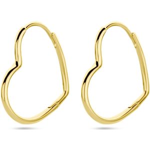 Zilver Verguld (Geel) Oorringen Hart 1 Micron 2103492