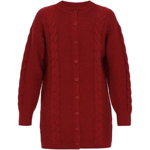 DreiMaster - Vintage - Gebreid Vest - Donkerrood