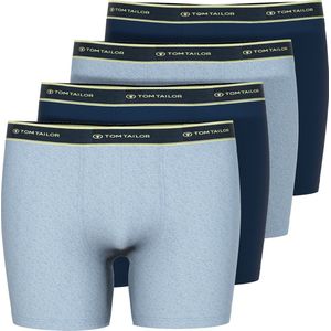 TOM TAILOR Kentucky 4-pack heren Long boxershorts - blauw - Maat S