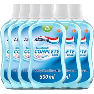Aquafresh Complete Care Fresh Mint – 6 × 500 ml – Daily Mondspoeling