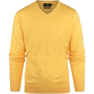 Steppin' Out Trui Cashmere V-hals Geel - Maat 3XL - Heren - Pullovers