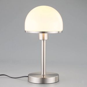 Lindby - Tafellamp - 1licht - metaal, glas - H: 39 cm - E27 - wit, gesatineerd nikkel