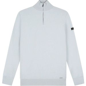 Malelions - Knitted Quarter Zip - Trui - Ocean Grey