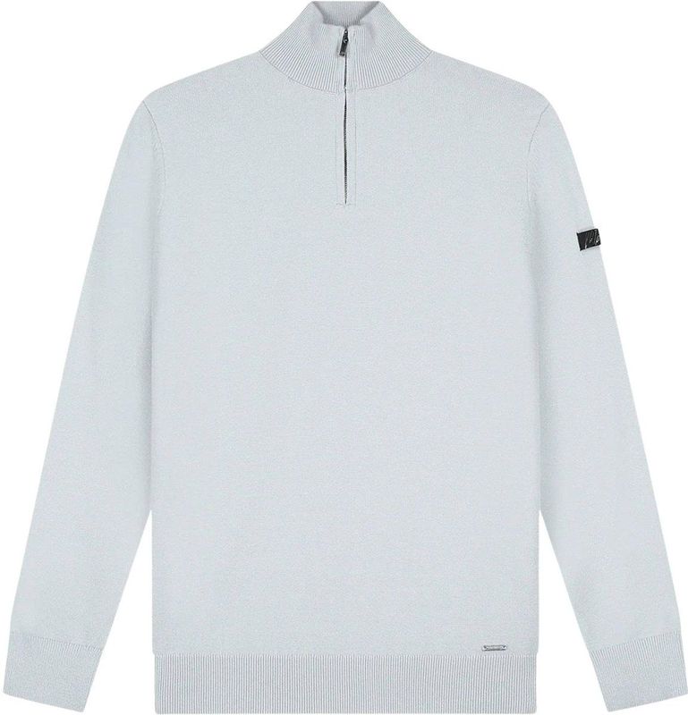 Malelions - Knitted Quarter Zip - Trui - Ocean Grey