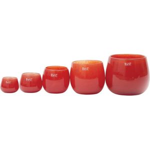 Dutz - design vaas - Pot jade rood - glas-  mondgeblazen - H 6 cm