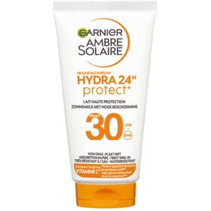 Garnier Ambre Solaire Hydra 24 Zonnebrandmelk SPF 30 Reisformaat - 3 x 50 ml - Voordeelverpakking