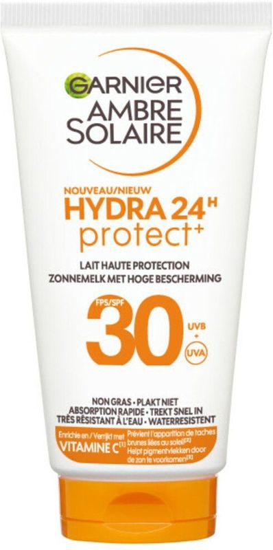 Garnier Ambre Solaire Hydra 24 Zonnebrandmelk SPF 30 Reisformaat - 3 x 50 ml - Voordeelverpakking