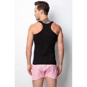 3 pack-Heren Halter Hemd Tanktop-100% Katoen-Sport Heren Singlet-Zwart-maat XL