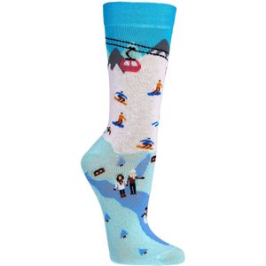 Sokken | grappige sokken dames | grappige sokken heren | happy socks printjes | thema wintersport | maat 36-41 | per 2 paar