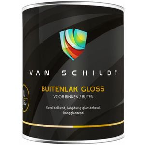 van Schildt Buitenlak Gloss Duurzaam Dekkend Aflak Glans Hooglans 1 Liter Antraciet Ral 7016