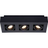 Lucide XIRAX - Plafondspot - LED Dim to warm - GU10 - 3x5W 2200K/3000K - Zwart