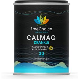 FreeChoice - Calcium-Magnesium Drankje - 30 dosis - met Vitamine C, D3 en K2