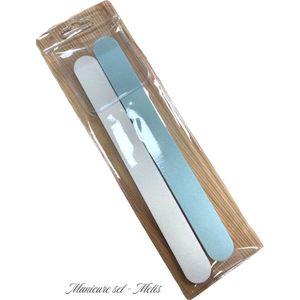 Manicure set - 2 manicure vijlen - Nail file white 100/180 - Miracle shiner nail file - Metis