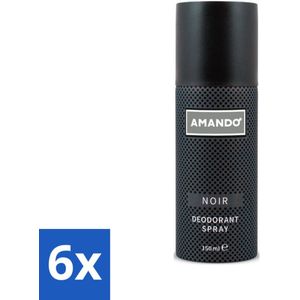 Amando - Noir - Deodorant - Spray - 150 ml - Voordeelverpakking - 6 stuks