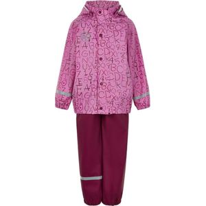 Color Kids - Regenpak voor meisjes - AOP - Fuchsia Roze - maat 116cm