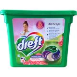 Dreft - Wasmiddelcapsules 4in1 - Witte en Gekleurde Was - Vleugje Roze - 16 Wasbeurten