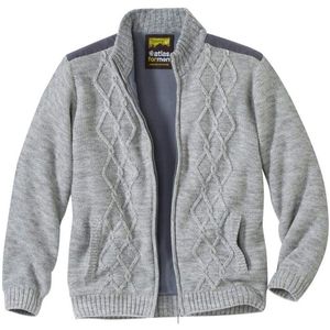 ATLAS FOR MEN - Gebreid vest met fleecevoering - Heren - Verkrijgbaar in grote maten - 4XL