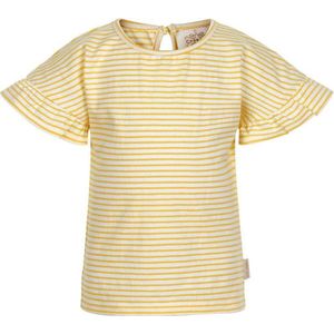 Creamie - meisjes t-shirt - gestreept - geel