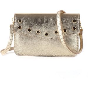 Giuliano schoudertas Caitlyn - Metallic - Goud - Dames - Made in Italy