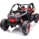 2 persoons elektrische kinderauto CAN-AM Maverick buggy 24V 2-zits Kinderauto met afstandsbediening Zwart