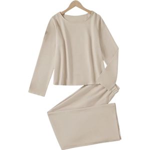 Nivard Linnen Broek Dames - Zomerbroek - Volwassenen - Lange Broek - Pantalon - Strandbroek - Zomer - Ibiza Stijl - Beige - Maat S