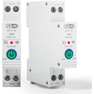 Automatic Switch 1P 63A 230VAC Smart WiFi Energy Meter Timer with Voice Control Switch (01)