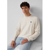 s.Oliver - Sweatshirt - Ivoor/Navy - Effen - Lange Mouw