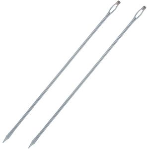 Westmark 2 dresseernaalden met groot oog, recht, lengte van elke naald: 18 cm, roestvrij staal, zilver, 126822E3