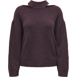 Jacqueline de Yong Trui Jdydebbie O-neck Cut Out Pull K 15360995 Fudge Dames Maat - XS