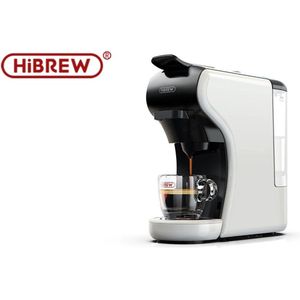 HiBrew Koffiezetapparaat - 5-in-1 - Koffiemachine - Senseo - Cups - Heet/koud - 19Bar - Wit