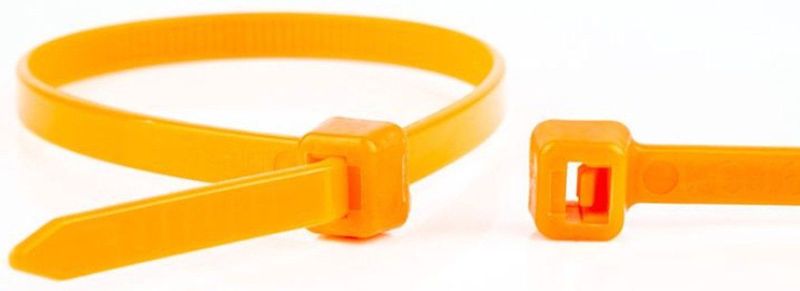 Kabelbinders - 100 x 2,5mm - Trekkracht tot 8,1kg - 100 stuks - Oranje