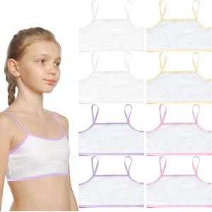 8-Pack Meisjes Sport BH's | Crop Tops voor Kinderen | Training BH's | Zachte Comfortabele Katoenen Bras | Tieners 8-12 jaar