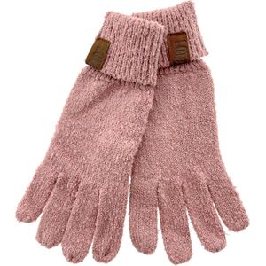 LOT83 Handschoen Roos - Vegan leren label - Handschoenen dames - Gloves - Oud Roze - 1 Size fits all