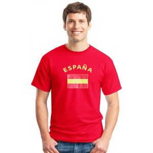 Rood heren t-shirt vlag Espana 2xl