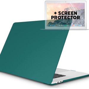 2-in-1 Beschermset - Geschikt voor MacBook Pro 13 inch - Case + Screenprotector - Hardcase - A1706/A1708/A2338/A2686 (M1,M2,Touchbar, 2016-2022) - Groen