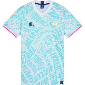 UEFA Champions League Global Native Voetbalshirt - Maat M - Sportshirt Volwassenen - Blauw/Wit