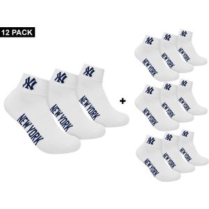 New York Yankees - 6-Pack Quarter Socks - Witte Sokken - 27 - 30 - Wit