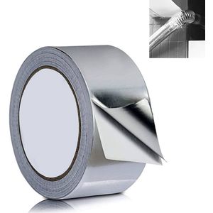 Aluminium Tape - 50mm x 20m - Afdichtingstape - Hittebestendige Tape - Reparatietape - Aluminium Plakband - Waterdicht - Hittebestendig - Isolatie - Dampdicht - Voor Luchtkanalen Met Hoge Temperaturen, Isolatie En Dampscherm Voor Vaatwasser, Afvoer