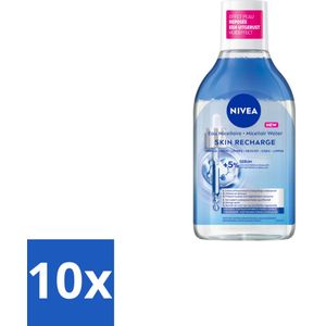 10 x NIVEA - Micellair Water - Serum Verrijkt Opladend - Verwijdert Waterbestendige Make-up - 400 ml - Gevoelige Huid - Micellair Water - Serum Verrijkt - Reiniging - Hydraterend