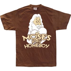 Hybris Moses Is My Homeboy T-Shirt SH-1-10913-Poly Brown-S
