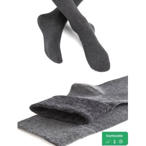 1 paar Bamboe Sokken - Bamboelo Socks - Dames Sokken - Donker Grijs - Naadloze Sokken - %80 Bamboe - Maat 36-40