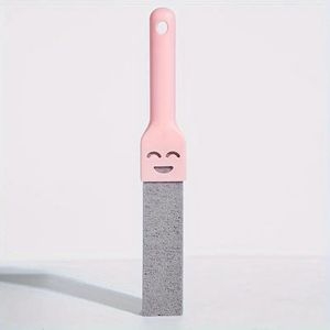 Roze Toiletscrubber Kalksteen met Smiley – Duurzame en stijlvolle toiletborstel met ergonomische grip en milieuvriendelijke kalksteen borstelkop. Verwijdert hardnekkig vuil effectief zonder krassen.