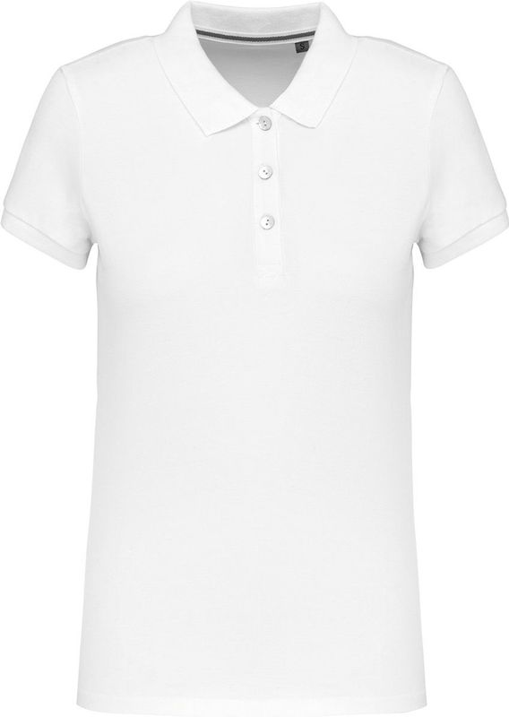 Kariban - Damespolo K2001 - Wit - Korte Mouwen - Supima® Katoen